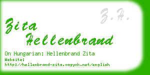 zita hellenbrand business card